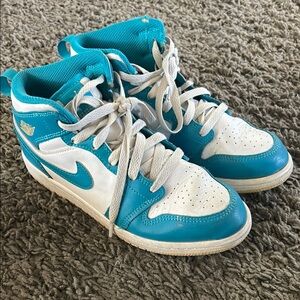 Kids Blue and White Nike Sneakers